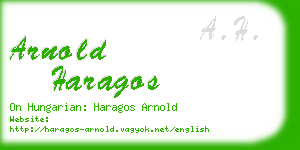 arnold haragos business card